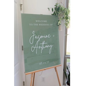 Acrylic Wedding Sign, Welcome Wedding Sign, Custom Acrylic Sign,Personalized Sign, Baby Shower Sign, Bridal Shower Sign, Modern Wedding Sign