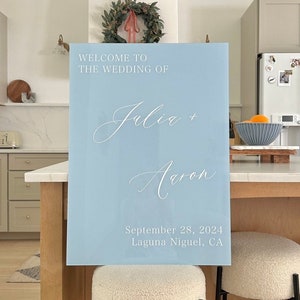 Acrylic Welcome Wedding Sign, Custom Acrylic Wedding Sign, Personalized Sign, Baby Shower, Bridal Shower Welcome Sign, Hanging Wedding Sign
