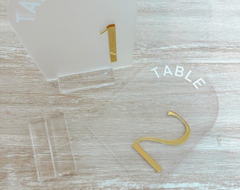 Frosted Table Numbers, Arch Table Numbers, Wedding Table Numbers With Stand, Frosted Arch Table Numbers, Acrylic Table Numbers, Acrylic Arch