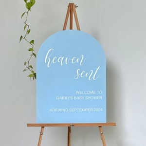 Baby Shower Welcome Sign, Welcome Wedding Sign, Arch Acrylic Painted Sign, Special Event, Custom Acrylic Sign, Personalized Wedding Sign