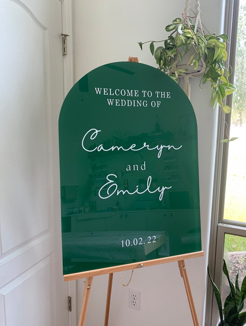 Welcome Direction Sign Directional Sign, Acrylic Welcome Wedding Sign, Arch Acrylic Sign ...