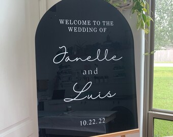 Acrylic Arch Wedding Signs Frosted Arch Wedding Signs - Etsy