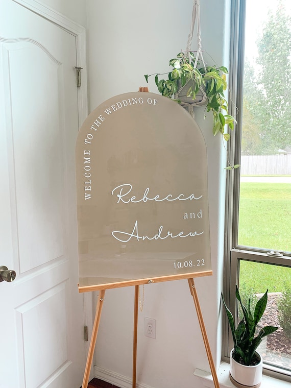 Acrylic Welcome Wedding Sign Arch Acrylic Sign Special 