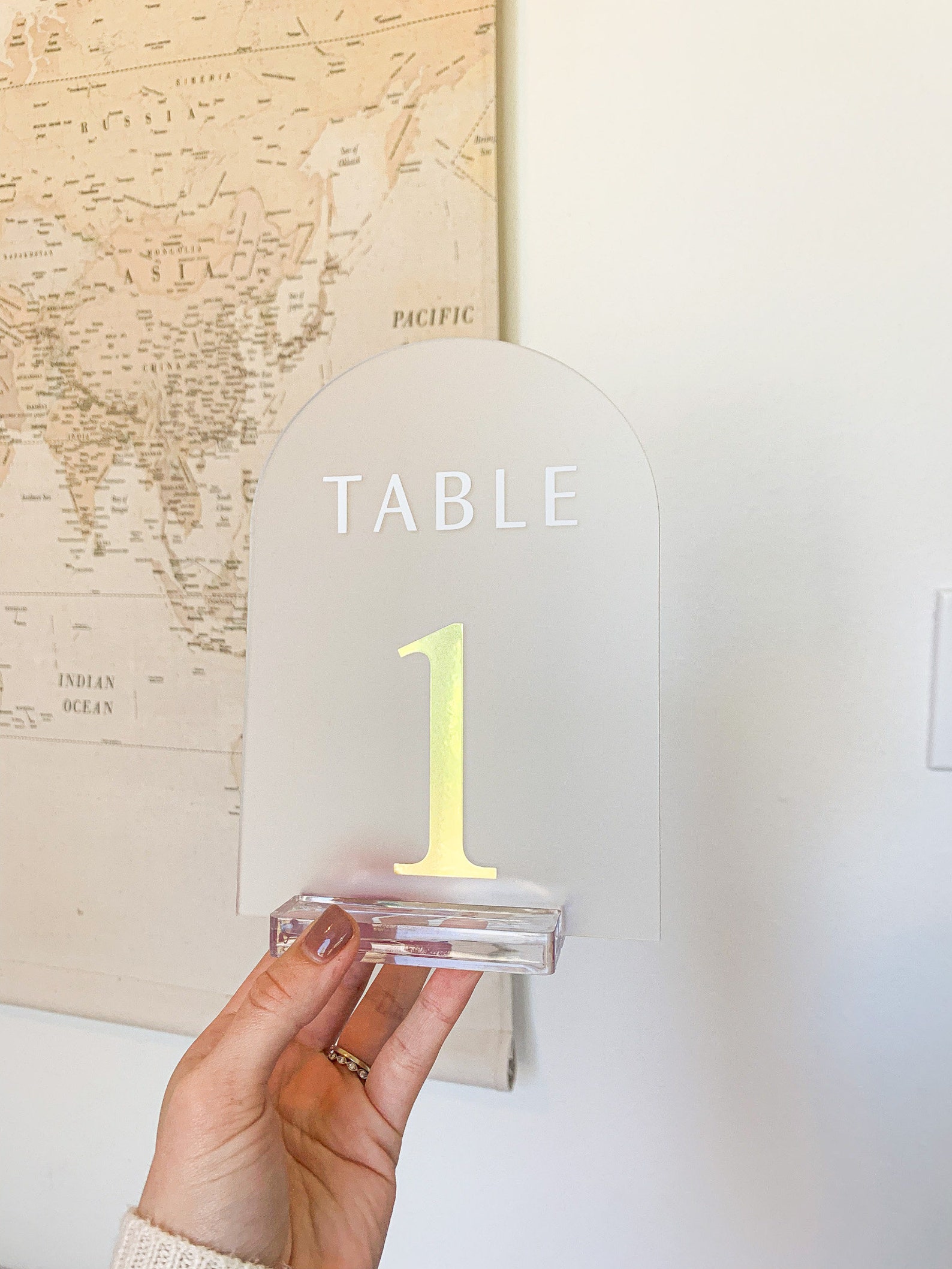 Frosted Table Numbers, Arch Table Numbers, Wedding Table Numbers With ...