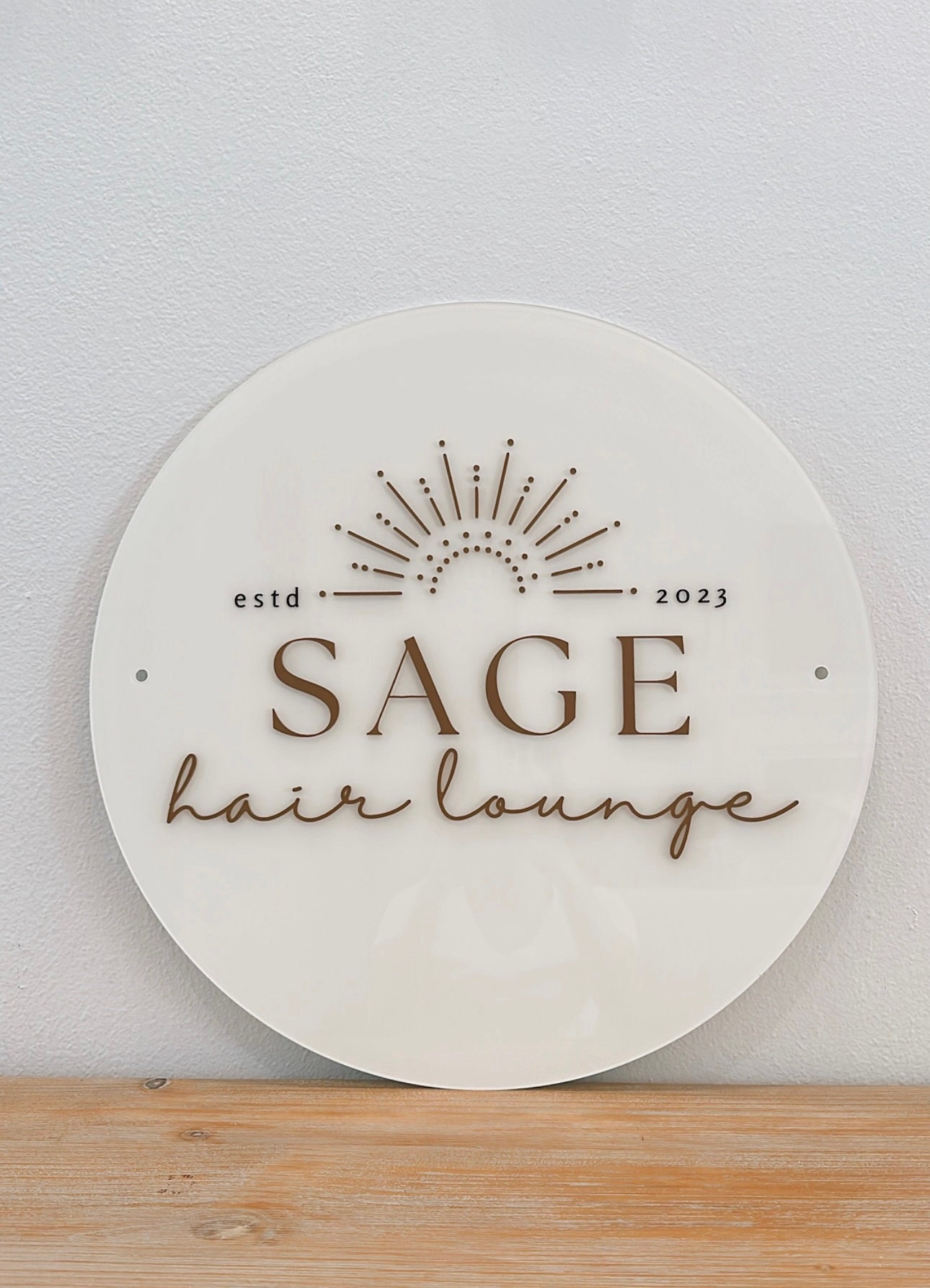 Large Round Business Sign, Business Logo Sign, Laser Cut 3D Lettering Sign, Custom 3D Acrylic Sign, Personalized Sign, Laser Engraving