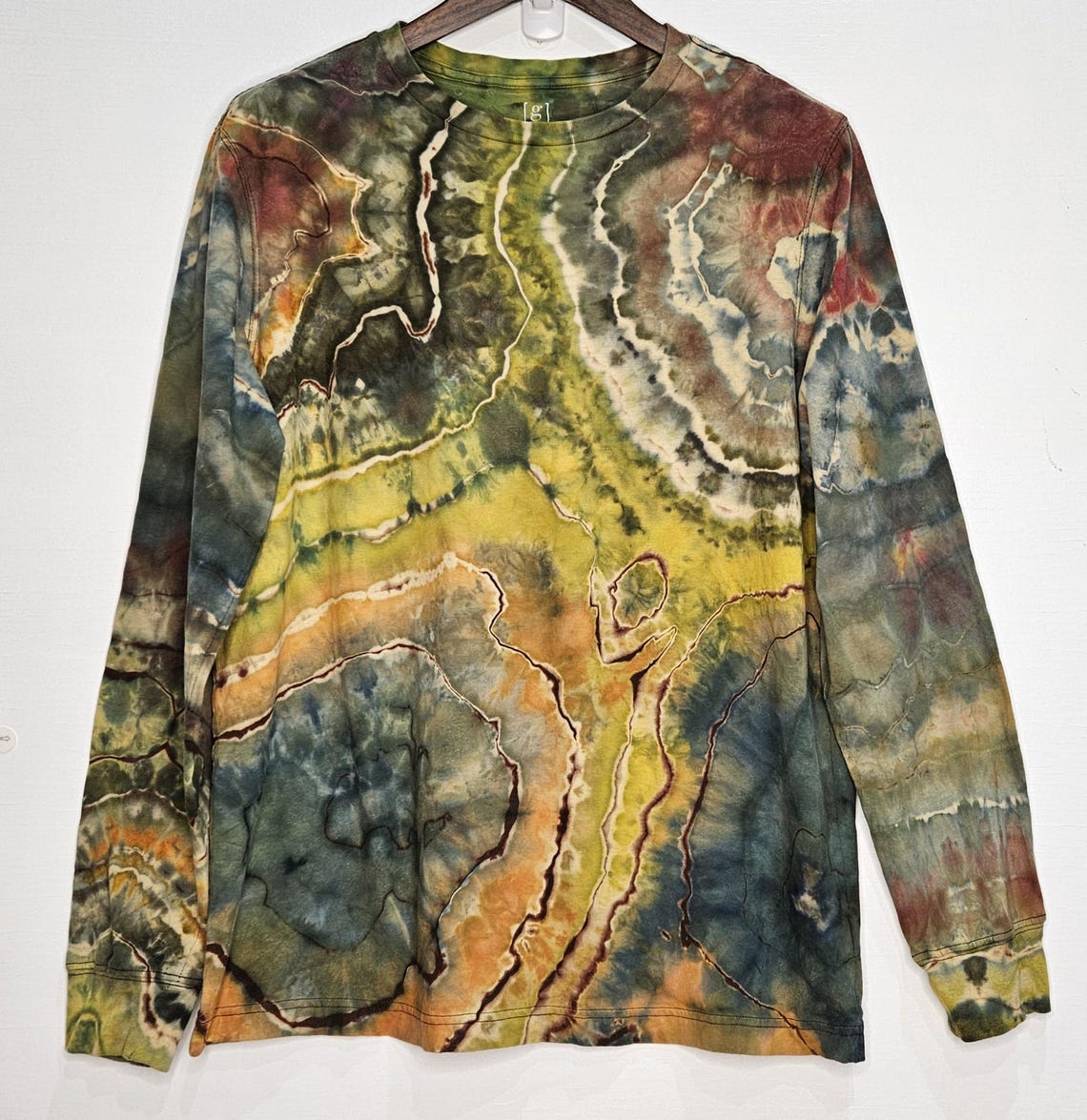 Reverse Dye Geode Long Sleeve Tie Dye Tee Shirt Adult Size Large - Etsy