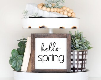 spring easter farmhouse signs, modern farmhouse decor, tiered tray signs, spring refresh, easter gift