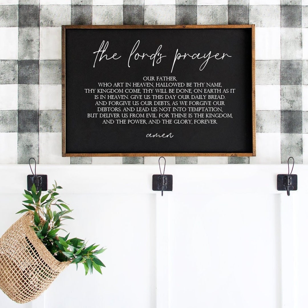 The Lord's Prayer Sign / Custom Farmhouse Sign / Sign for - Etsy