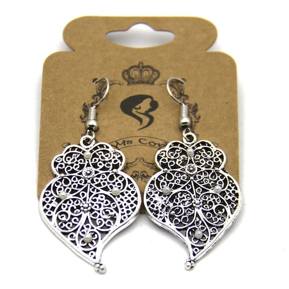 Portuguese Viana heart earrings women earrings handmade lady original dangle earrings, Gifts