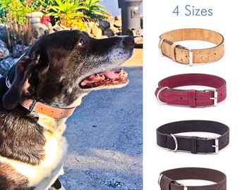 Cork Dog Collar, vegan - Black