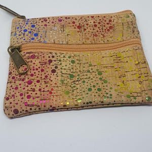 Double Cork Purse, coin purse wallet / Cork purse / Vegan purse / Cork bag / Eco-friendly wallet / Gift for her / natural