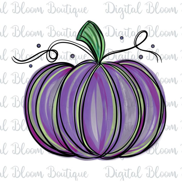 Purple Watercolor Pumpkin PNG ~ Thanksgiving Pumpkin PNG ~ Pumpkin Clip Art ~ Country Pumpkin ~ Pumpkin Pillow Decor ~ Pumpkin Printable PNG