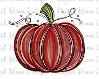 Watercolor Pumpkin PNG ~ Thanksgiving Pumpkin PNG ~ Fall Pumpkin Clip Art ~ Country Pumpkin ~ Pumpkin Pillow Decor ~ Pumpkin Printable PNG