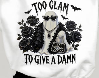 Glam Ghost PNG ~ Preppy Ghost PNG ~ Trendy Halloween Shirt ~ Sarcastic Halloween ~Boujee ~ Girly Bling ~ Funny Halloween Designs ~ Spooky