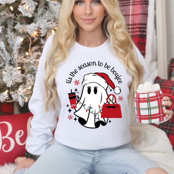 Tis The Season To Be Boujee PNG ~ Preppy Christmas ~ Boujee Shirt PNG ~ Cute Christmas Sublimation for Shirt ~ DTF ~ Digital Purse ~ Tumbler