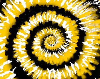 Tie Dye PNG ~ Black White and Yellow Swirl ~ Printable PNG Sublimation ~ Digital Paper ~ Tie Dye PNG Background ~ Tumbler ~ Hand Drawn Art