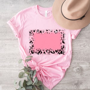Pink Distressed Leopard Background PNG ~ Grunge Cheetah Image ~ Backsplash PNG ~ Transparent Leopard Frame ~ Custom Sublimation for T-shirts