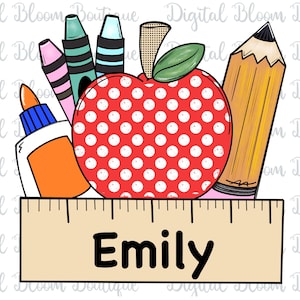 Zurück zu PNG Schule ~ Erster Schultag ~ Name ~ Lehrer PNG ~ Schule PNG ~ Druckbare digitale Sublimationskunst ~ Schulschilder ~ Lineal