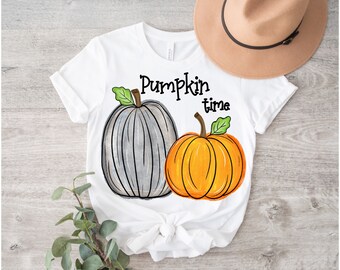 Watercolor Pumpkin PNG ~ Orange Pumpkin ~ Gray Pumpkin ~ Pumpkin Clip Art ~ Sublimation Digital Download Pumpkin ~ Pumpkin T-shirt Art PNG
