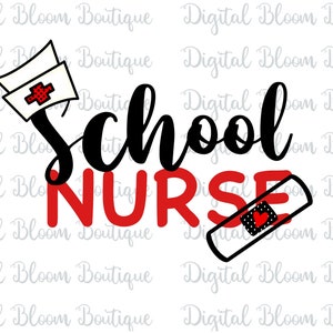School Nurse PNG ~ First Day of School ~ Nurse PNG ~ Band-Aid PNG ~ Printable Digital Sublimation Art ~ School ~ Nurse T-shirts ~ Clip Art