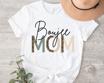 Boujee Mom PNG ~ Chemise de sublimation Preppy ~ Maman minimaliste ~ Imprimé léopard ~ Maman tendance ~ Boujee Momma ~ DTF ~ Cheetah Print ~ Mom Clip Art