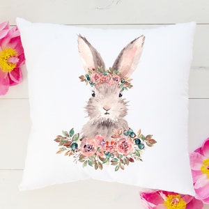 Aquarelle Bunny PNG ~ Cute Rabbit PNG ~ Sweet Bunny ~ DTF ~ Cute Bunny Sublimation ~ Couronne florale ~ Printemps ~ Été ~ Easter Bunny Clip Art