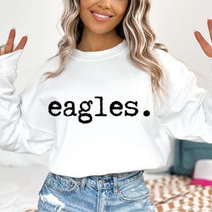 Preppy Eagles PNG ~ Eagles Game Day ~ Cute Preppy Sublimation for Shirt ~ Typography Eagles Mascot ~ DTF ~ Distressed ~ Sports School Team