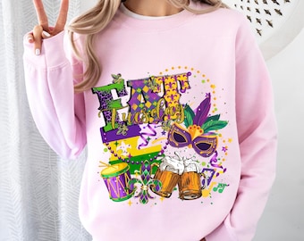 Martedì grasso di Martedì grasso PNG ~ Maglietta carina di Martedì grasso Sublimazione ~ Trasferimento DTF ~ Preppy Mardi Gras PNG ~ Boujee ~ Clip Art della festa di Martedì grasso