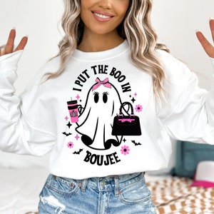Boujee Ghost PNG ~ Stanley Inspired Tumbler PNG ~ Cute Boujee Ghost Sublimation T-shirt ~Pink and Black ~ DTF ~ Digital Purse ~ Boo ~ Ghost
