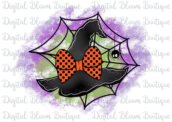 Witch Hat PNG Spider Web Glitter Witch Hat Clip Art - Etsy