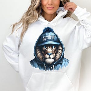 Lions Mascot PNG ~ Blue Lions ~ Preppy Lions Sublimation for Shirts ~ Go Lions ~ Sports ~ Lions Digital Download PNG ~ DTF ~ Lions Clip Art
