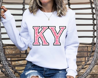 Kentucky State PNG ~ KY ~ Valentine's Day ~ Country ~ Kentucky T-shirt ~ Heat Press ~ Pink Hearts ~ Kentucky Digital Download Clip Art ~ DTF