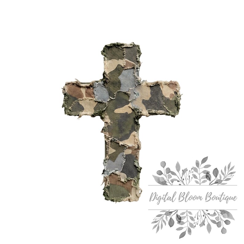 Camo Cross PNG ~ Patchwork Cross Shirt ~ Camouflage ~ Men's Christian ...