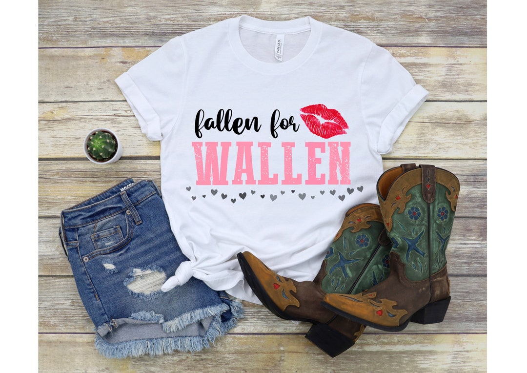 Fallen for Wallen PNG Wallen PNG Distressed Lips PNG Kiss Me Country