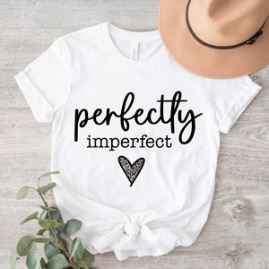 Perfectly Imperfect PNG ~ Leopard Print ~ Perfectly Imperfect Positive Quote Sublimation PNG ~ Heart PNG ~ Digital Download Art for T-shirt