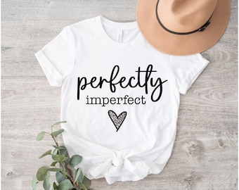 Perfectly Imperfect PNG ~ Leopard Print ~ Perfectly Imperfect Positive Quote Sublimation PNG ~ Heart PNG ~ Digital Download Art for T-shirt
