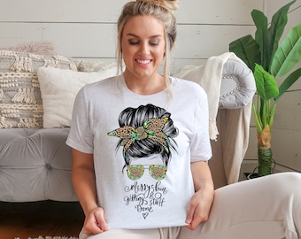 Messy Bun PNG ~ Messy Bun Sublimation for Shirts ~ Messy Bun Mom PNG ~ Sunglasses ~ DTF ~ Messy Bun Sublimation ~ Leopard Messy Bun Clip Art