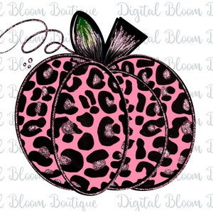 Pink Pumpkin PNG ~ Leopard ~ Cheetah ~ Pumpkin Clip Art ~ Glitter Pumpkin Sublimation ~ Pumpkin Printable PNG ~ Pumpkin Ready to Press PNG