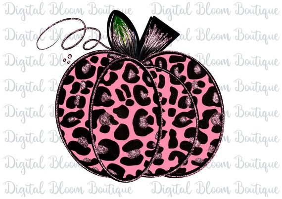 Pink Pumpkin PNG ~ Leopard ~ Cheetah ~ Pumpkin Clip Art ~ Glitter Pumpkin Sublimation ~ Pumpkin Printable PNG ~ Pumpkin Ready to Press PNG