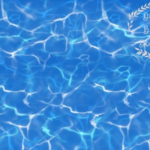 May include: A seamless pattern of blue water with white ripples and light blue highlights. The water appears to be sparkling and shimmering.