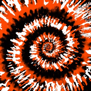 Tie Dye PNG ~ Black White Orange Swirl ~ Printable PNG Sublimation ~ Digital Paper ~ Halloween Background ~ Tumbler ~ Hand Drawn Clip Art
