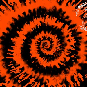 Tie Dye PNG ~ Black and Orange Swirl ~ Printable PNG Sublimation ~ Digital Paper ~ Halloween PNG Background ~ Tumbler ~ Hand Drawn Clip Art
