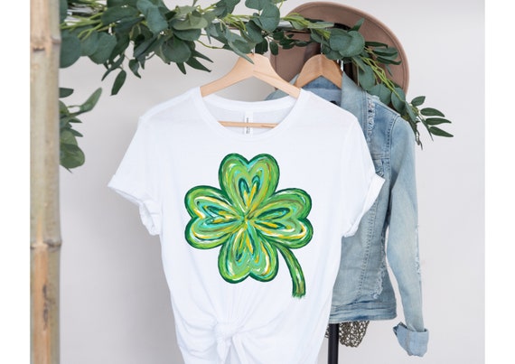 ★marie claire ★ Color Stitch Four Leaf Clover T-Shirt Vintage_4_Leaf_Clover_womens_m