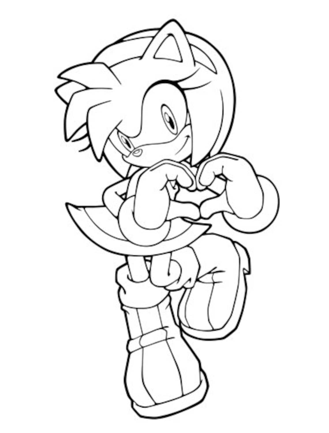 Sonic Coloring Pages - Etsy