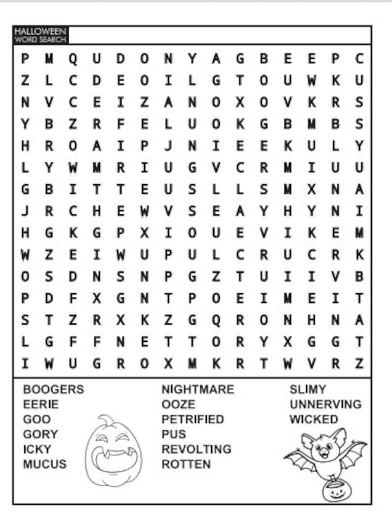 Halloween Coloring Page & Activity Sheets Etsy