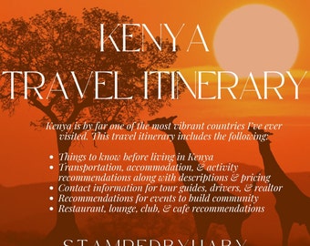 Travel Itinerary: Kenya