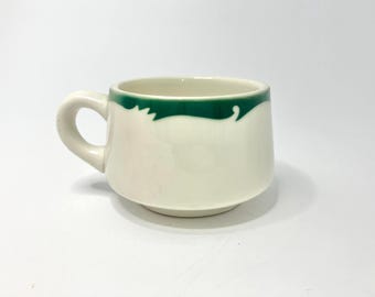 Wintergreen Vintage 1950s Coffee Cup by Syracuse China.
