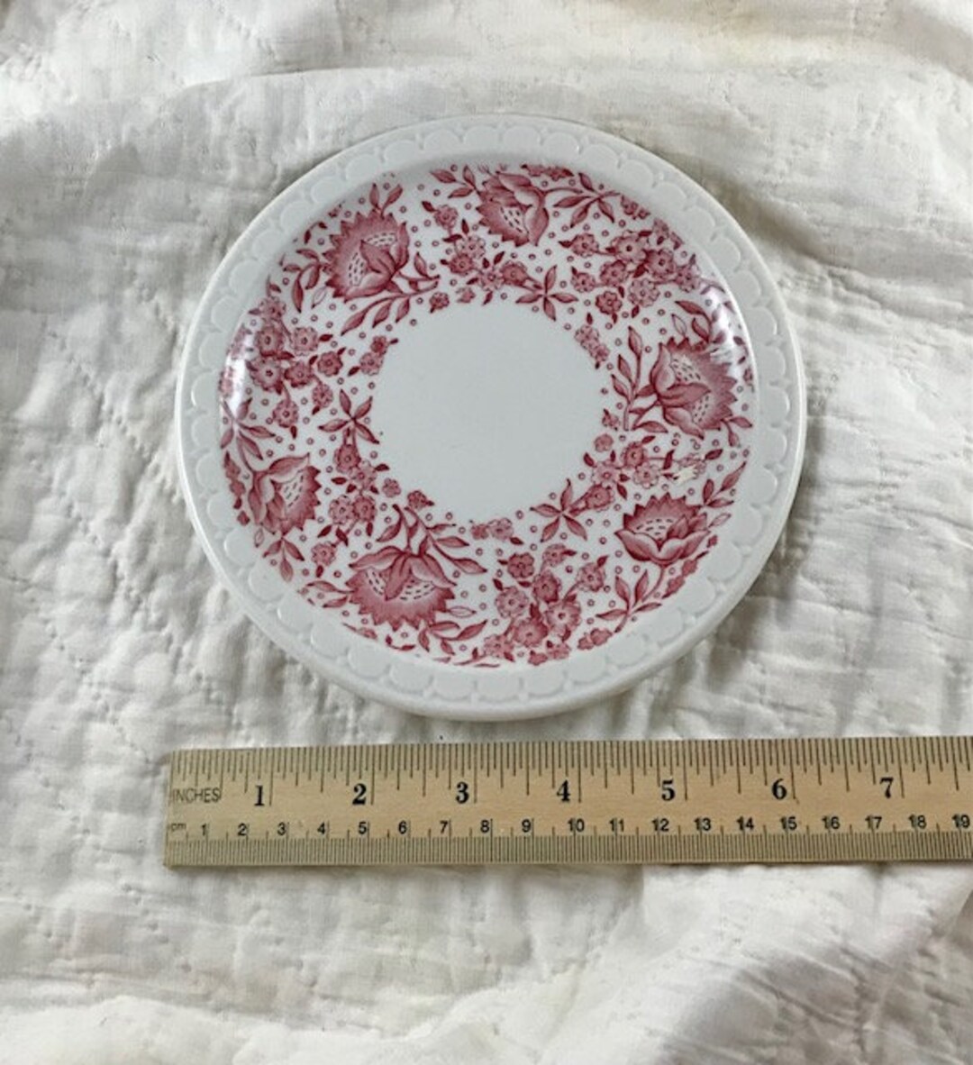 Railroad Dining Car China Red and White 61/2 Dessert Etsy