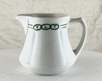 Vintage 1940's White Odd Fellows Creamer by Syracuse China