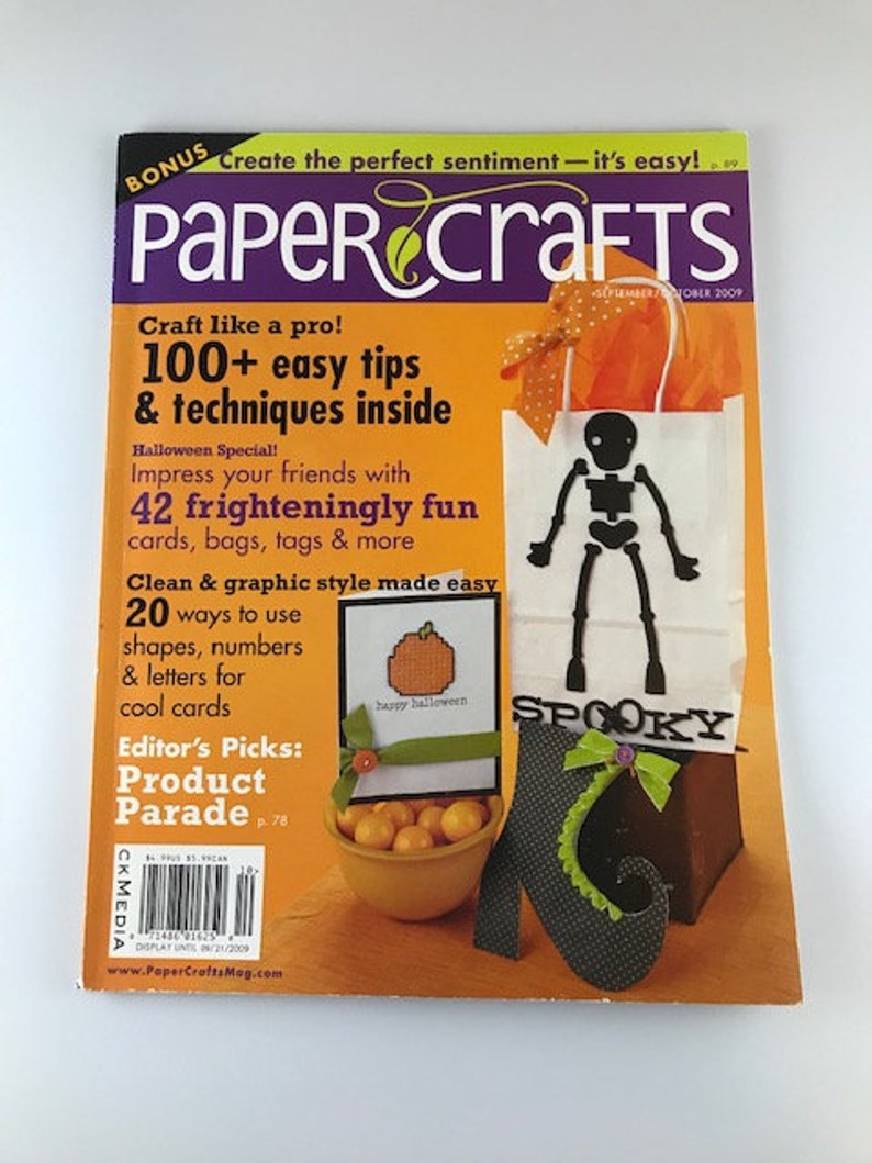Creative "paper Crafts" Crafting Magazine, Septoct, 2009 Has Card and